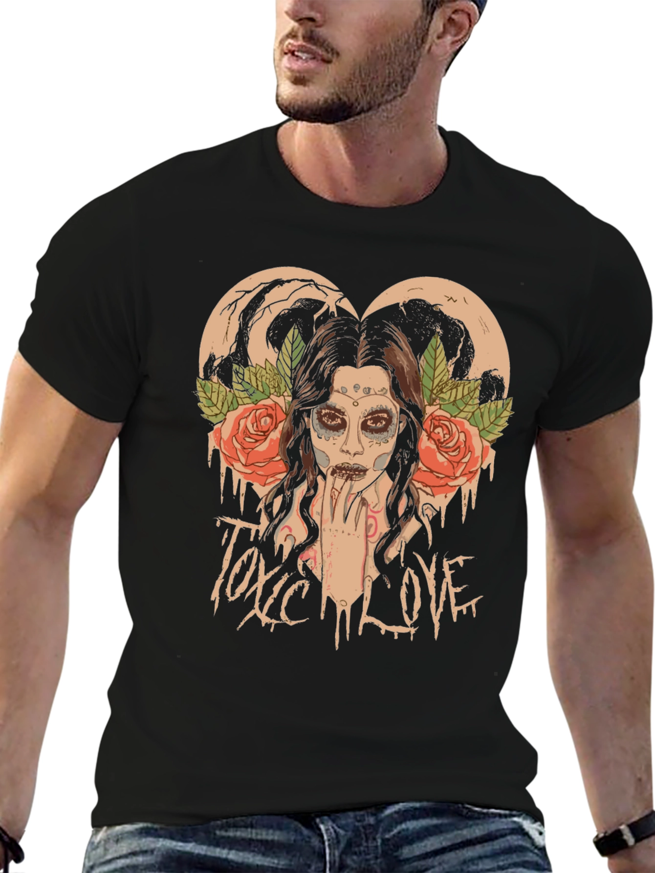 Toxic Love Black Graphic T-Shirt