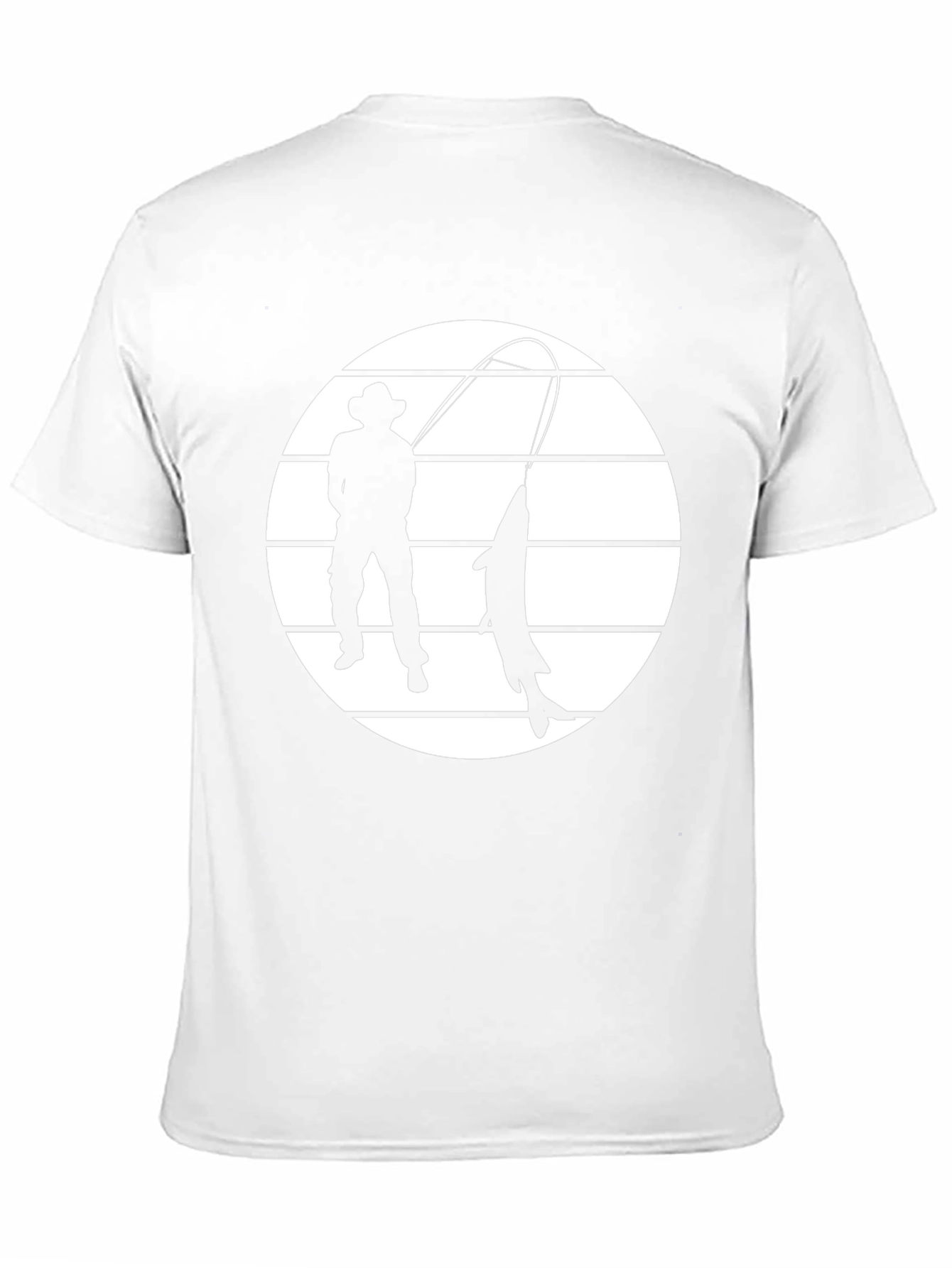 Fisherman Graphic Tee - Black Cotton Shirt