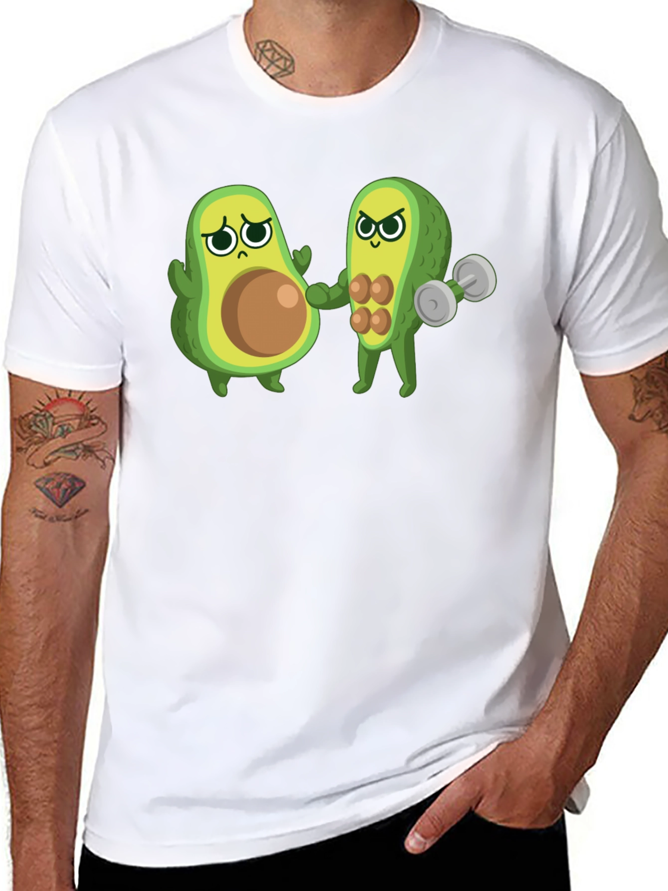 Funny Avocado Gym T-Shirt - Black