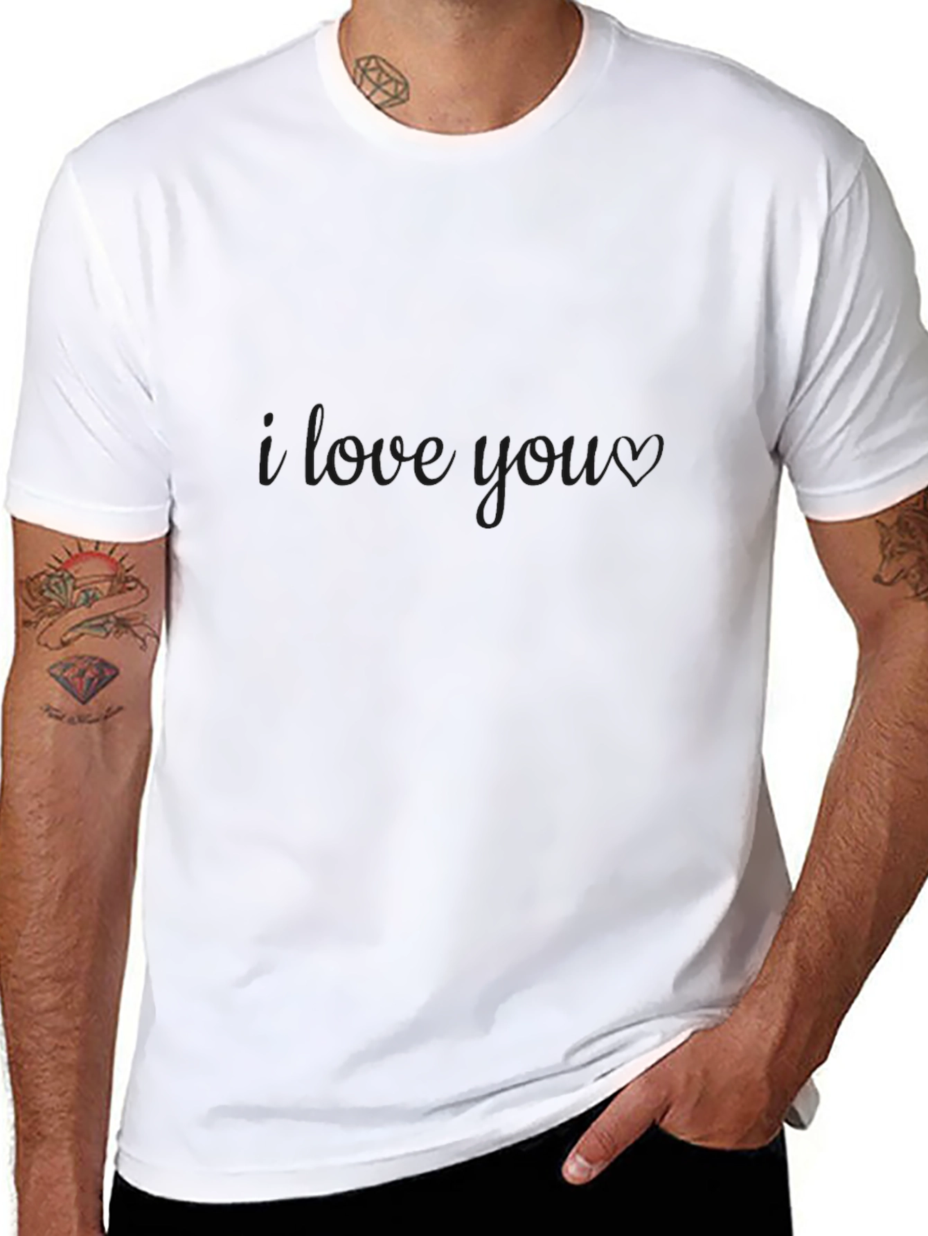 I Love You Black T-Shirt