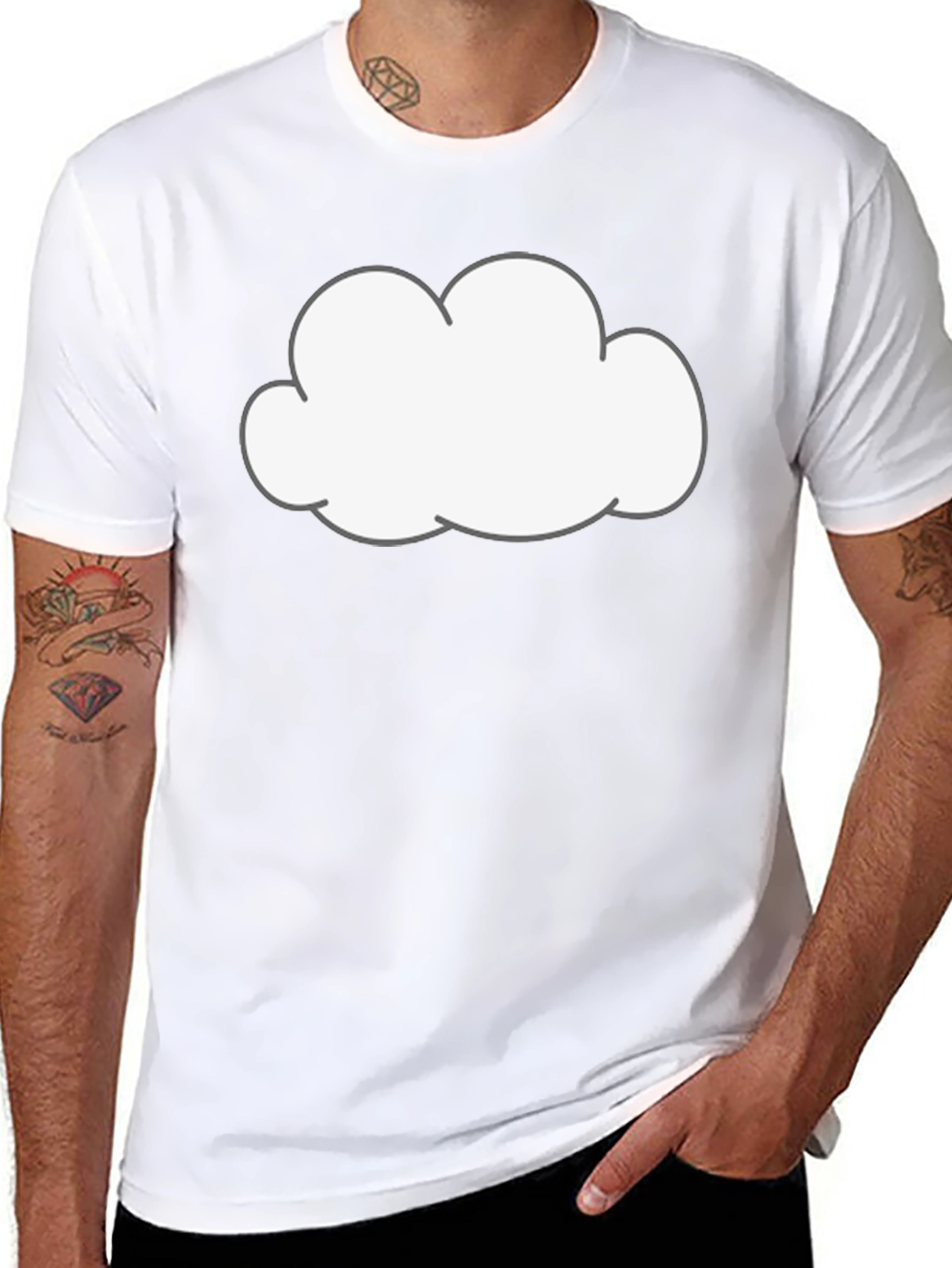 Cloud Graphic Black T-Shirt