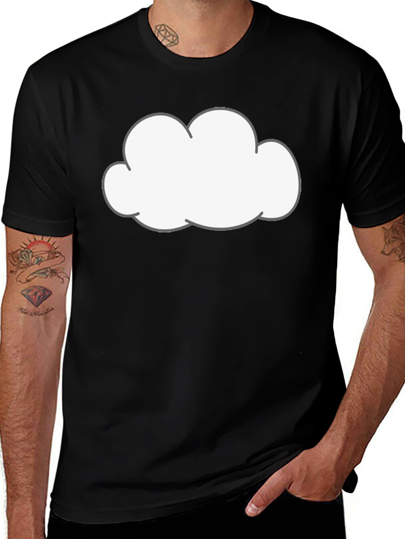 Cloud Graphic Black T-Shirt