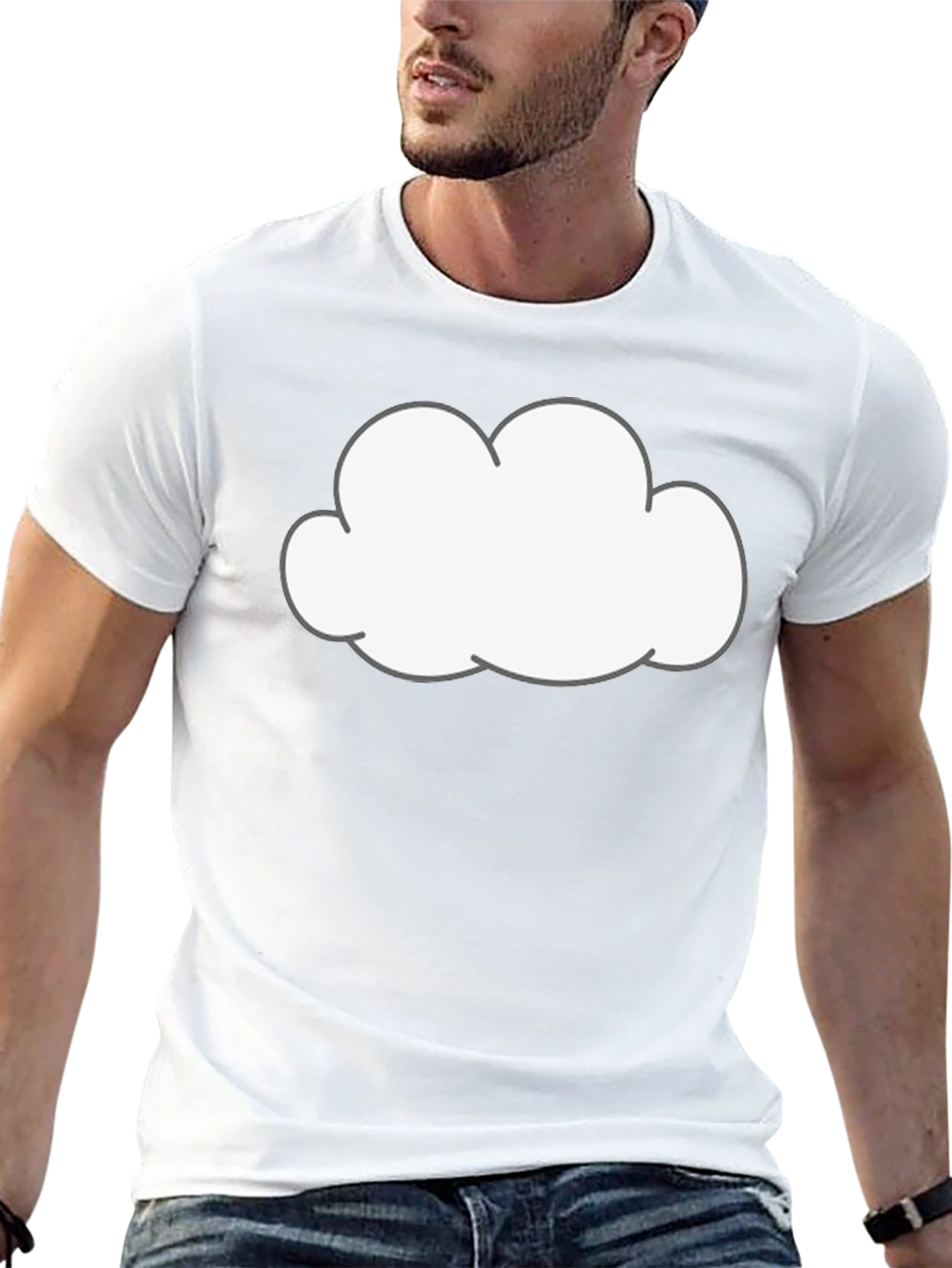 Cloud Graphic Black T-Shirt