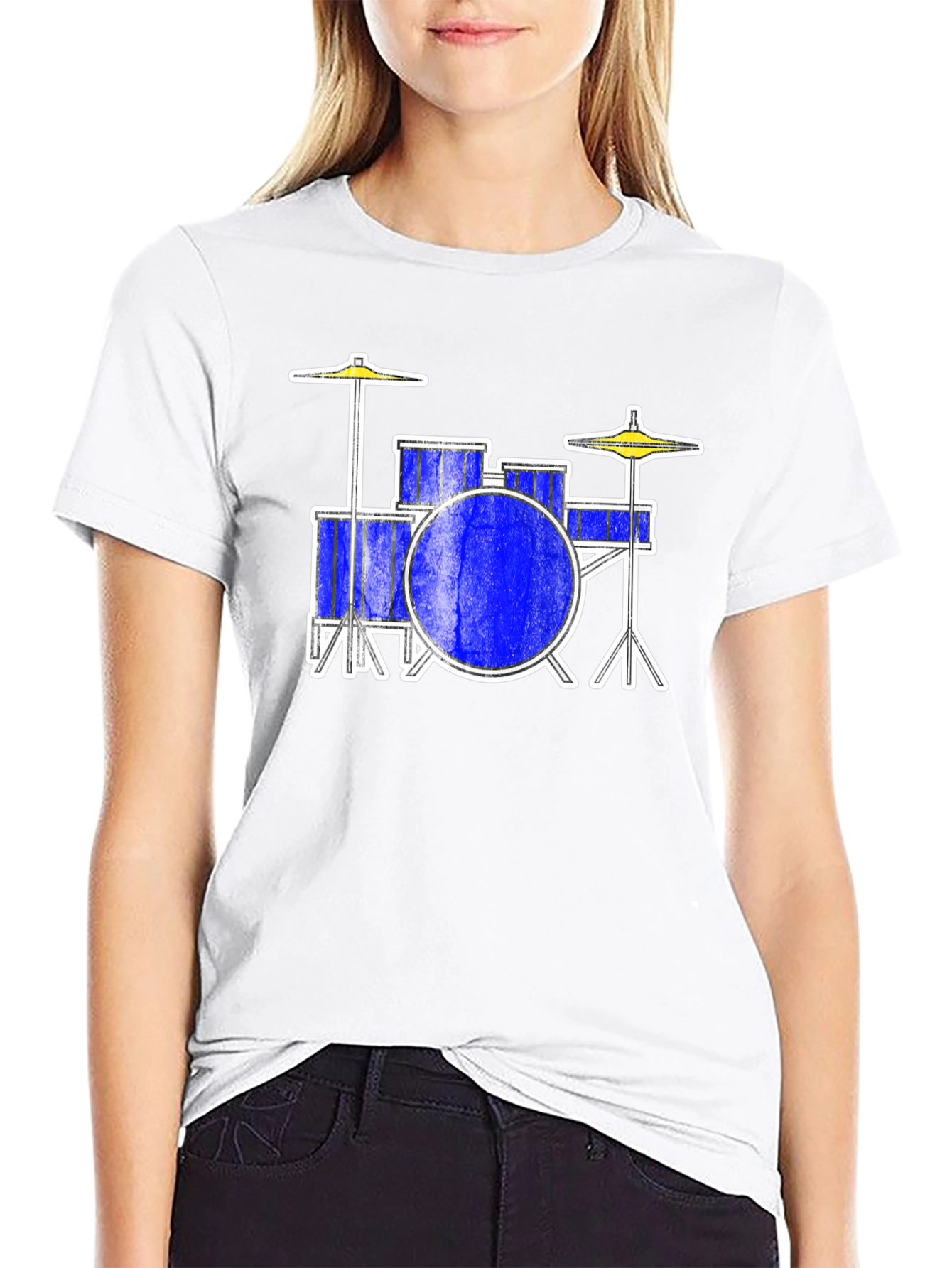 Drum Set Graphic Tee - Rock and Roll Style