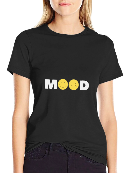 Mood Graphic Tee - Black Casual T-Shirt
