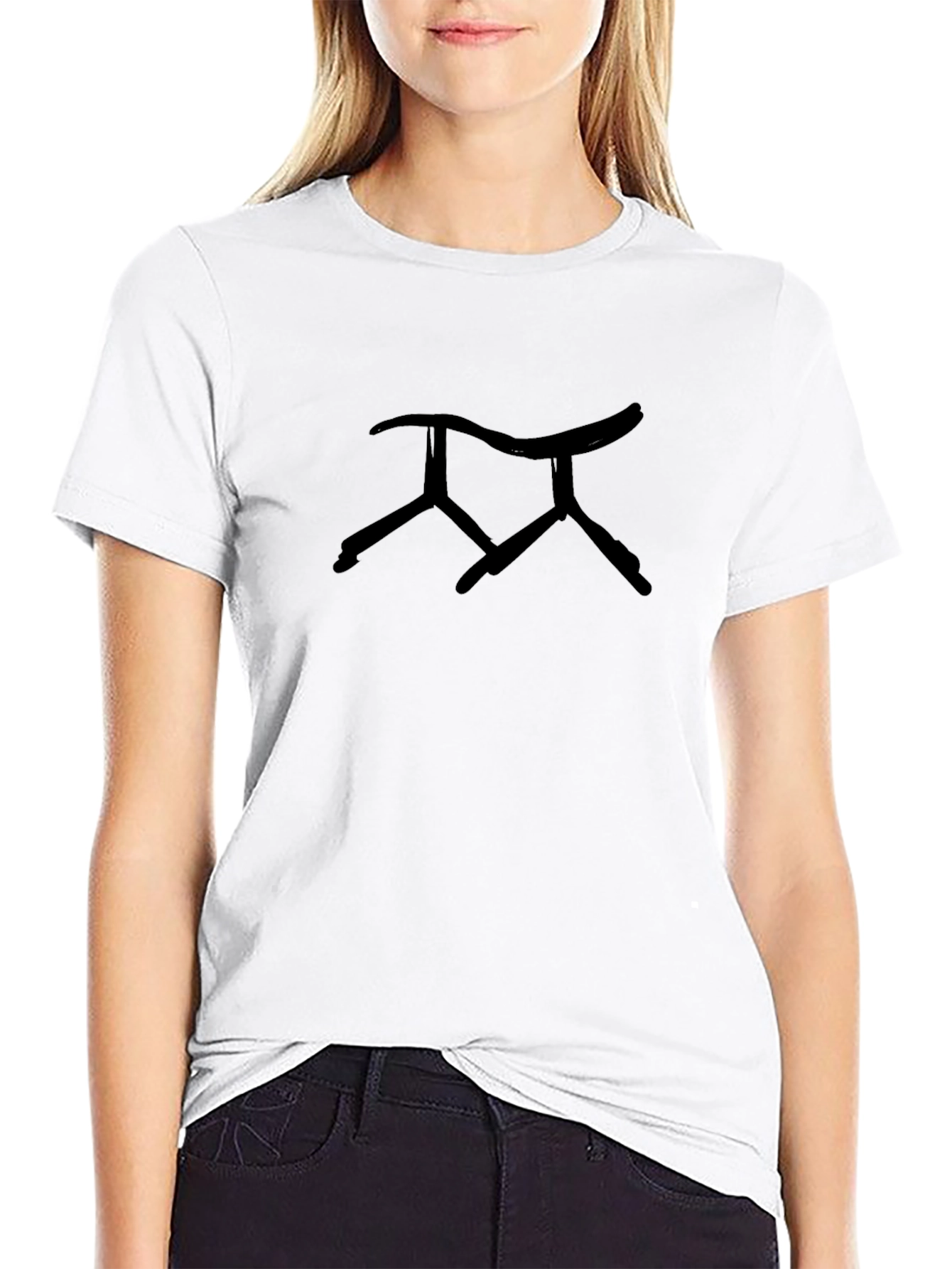 Stylish Black T-Shirt with Unique Graphic Print