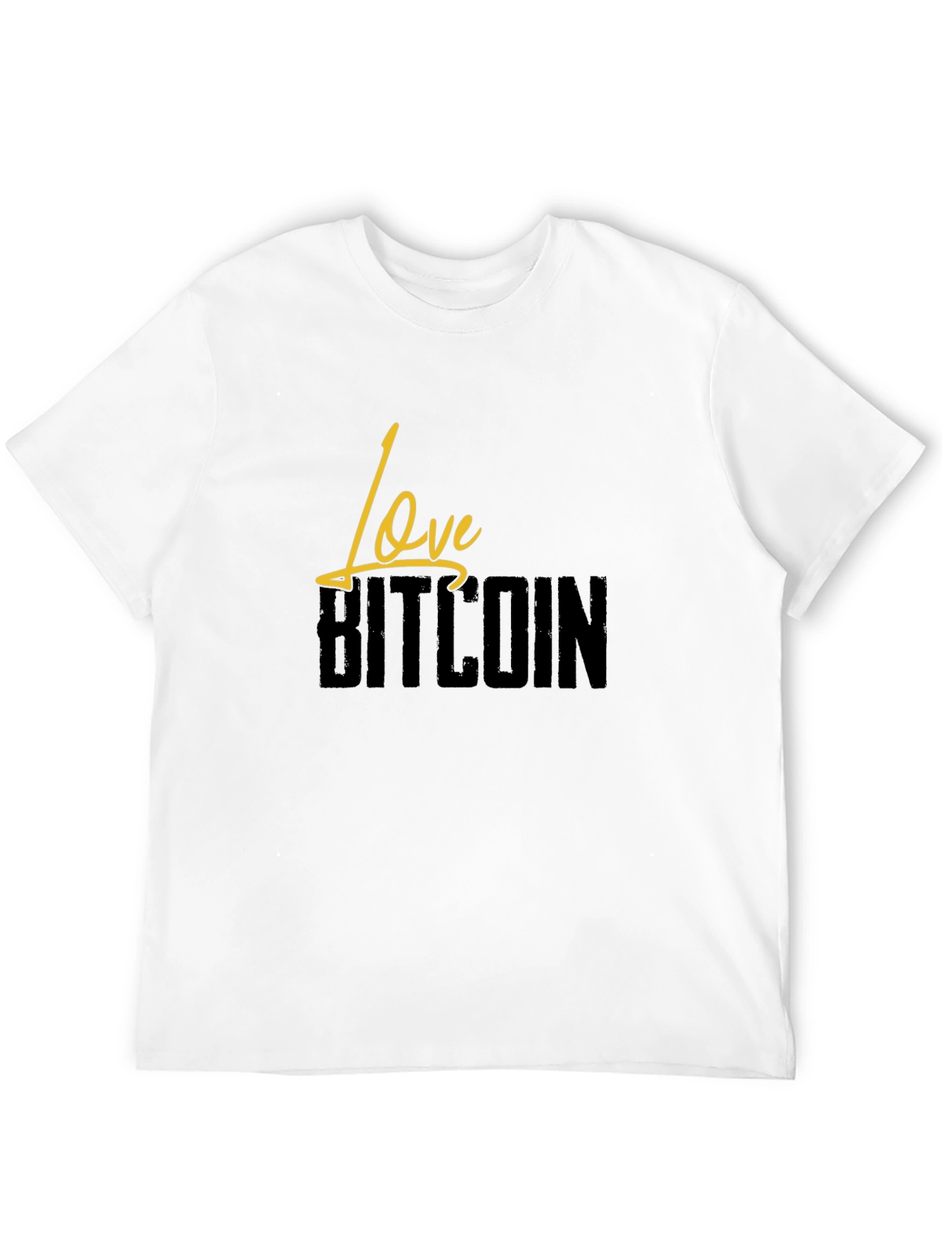 Love Bitcoin Black T-Shirt Crypto Currency Tee