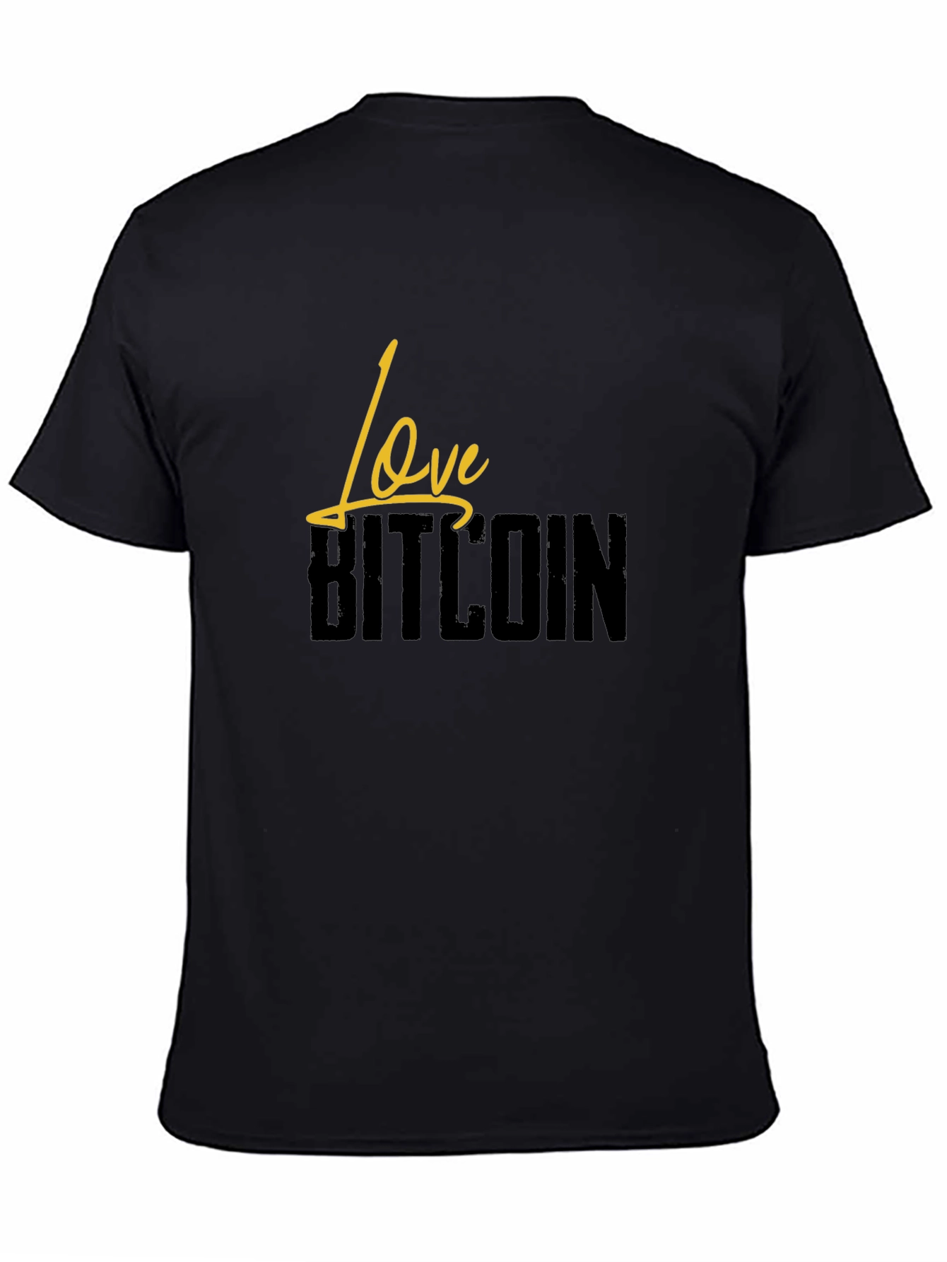 Love Bitcoin Black T-Shirt Crypto Currency Tee