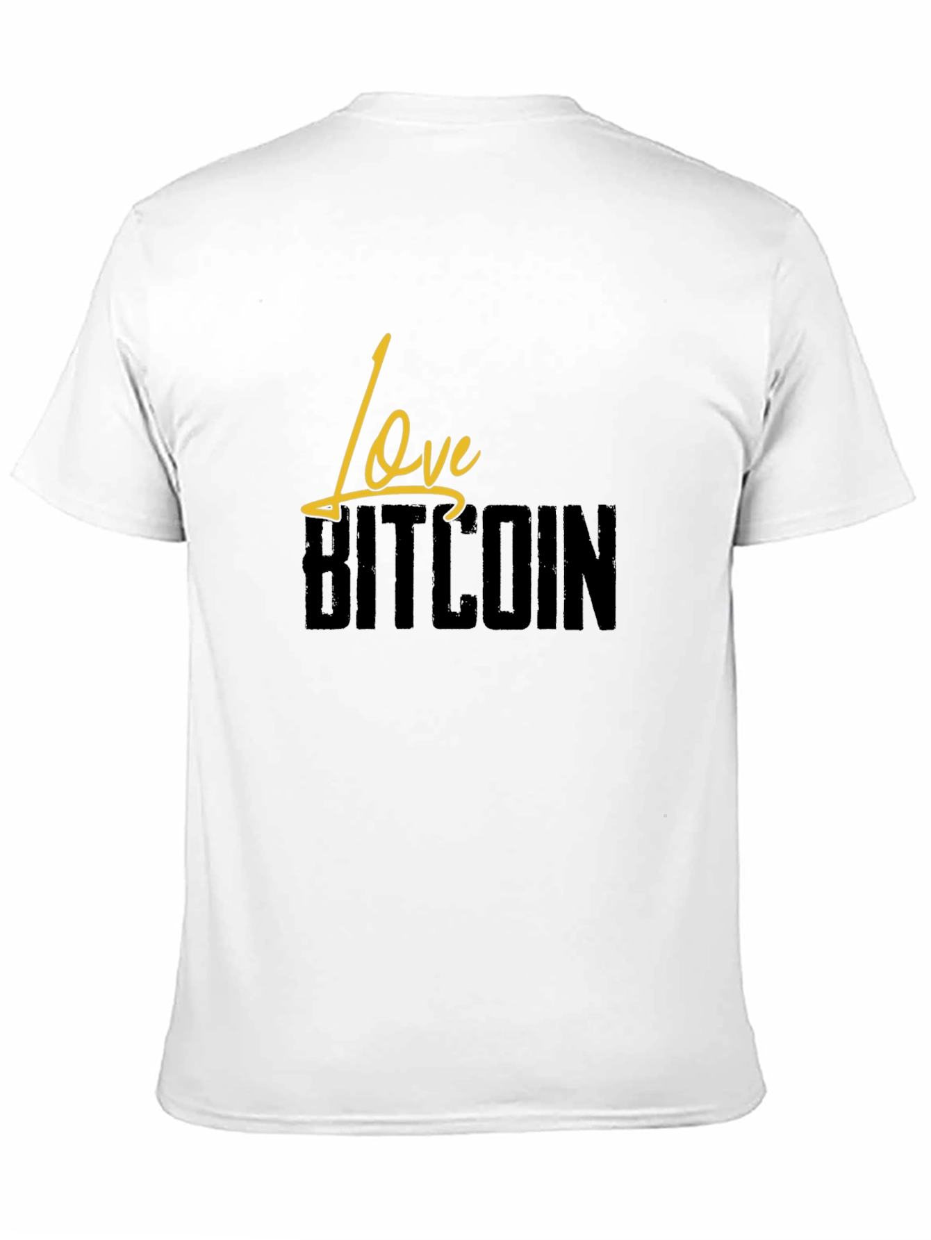 Love Bitcoin Black T-Shirt Crypto Currency Tee