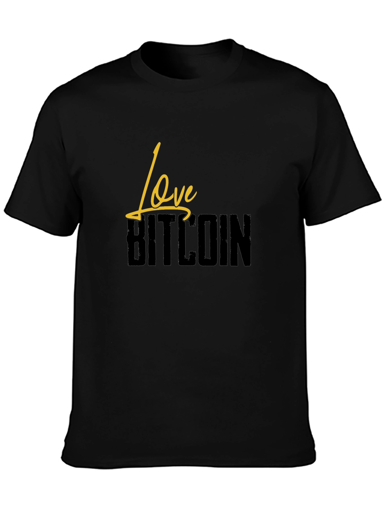 Love Bitcoin Black T-Shirt Crypto Currency Tee