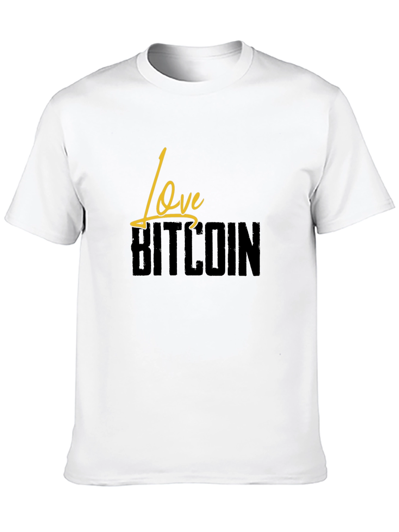 Love Bitcoin Black T-Shirt Crypto Currency Tee