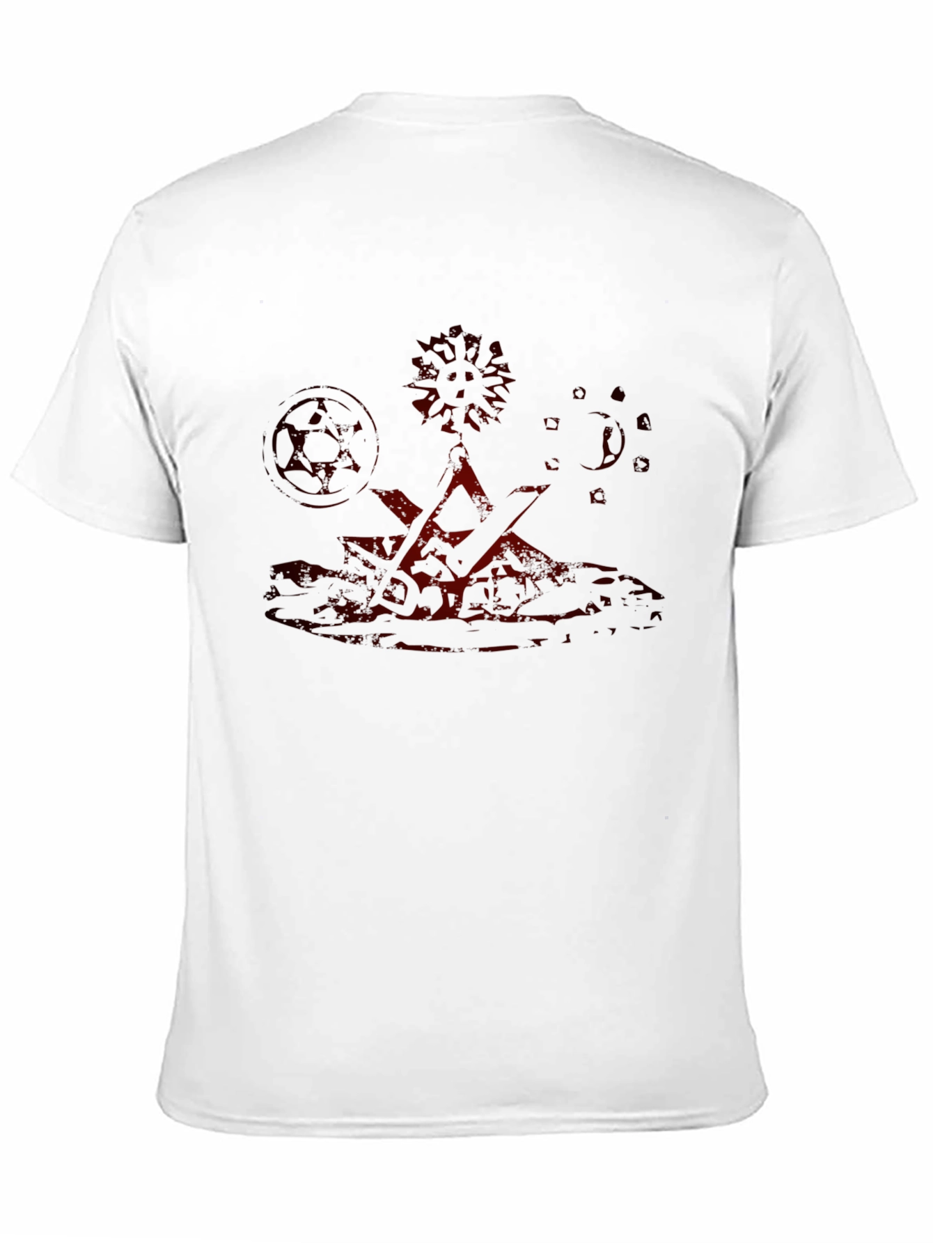 Mens Black T-Shirt with Red Graphic Design