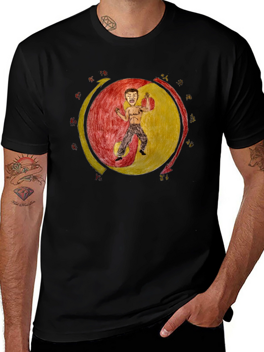 Yin Yang Warrior T-Shirt - Black