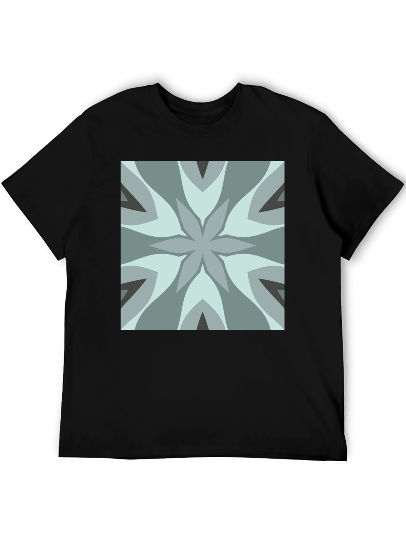 Geometric Flower Tee - Modern Graphic Print