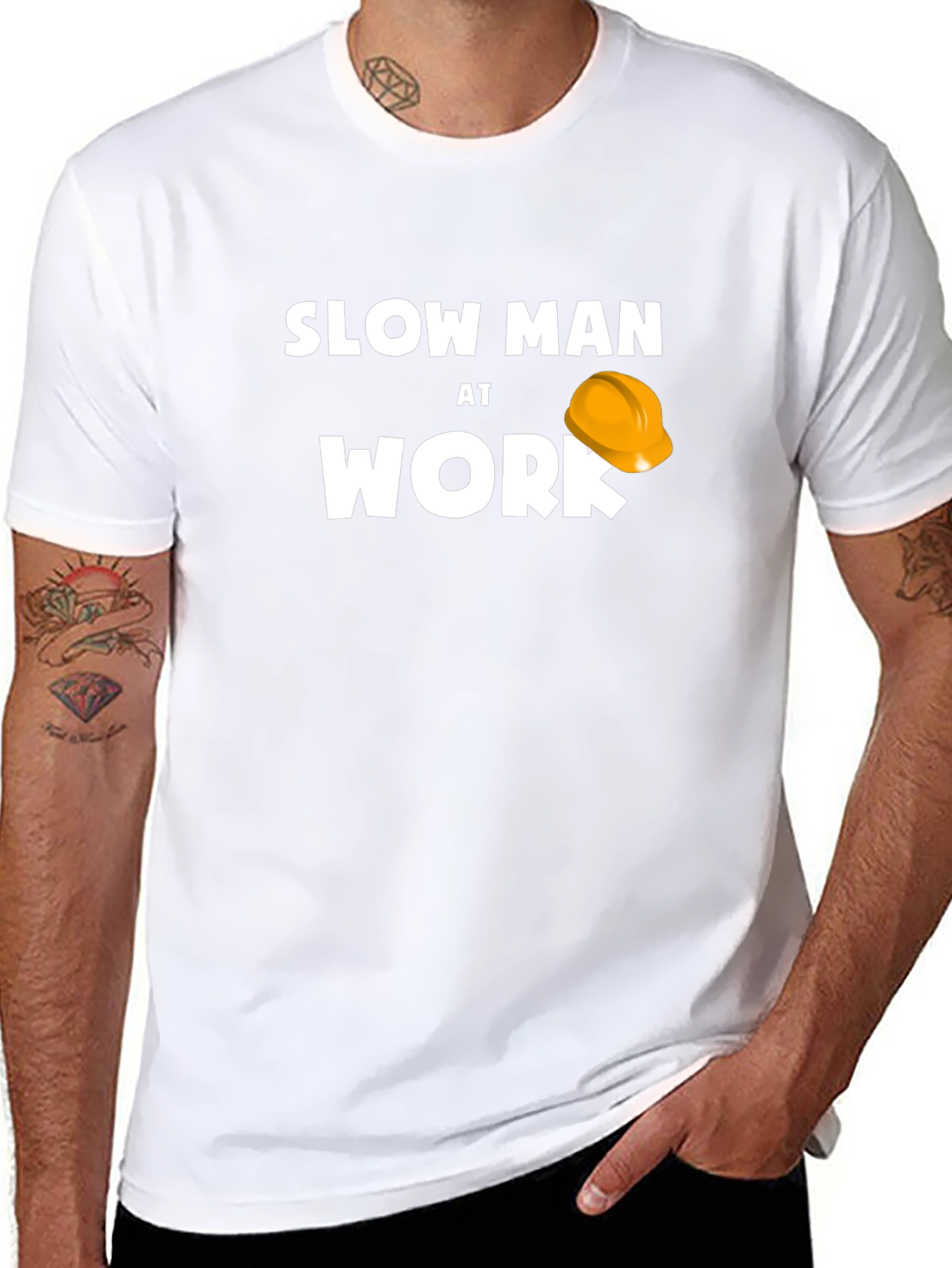 Slow Man At Work Funny T-Shirt