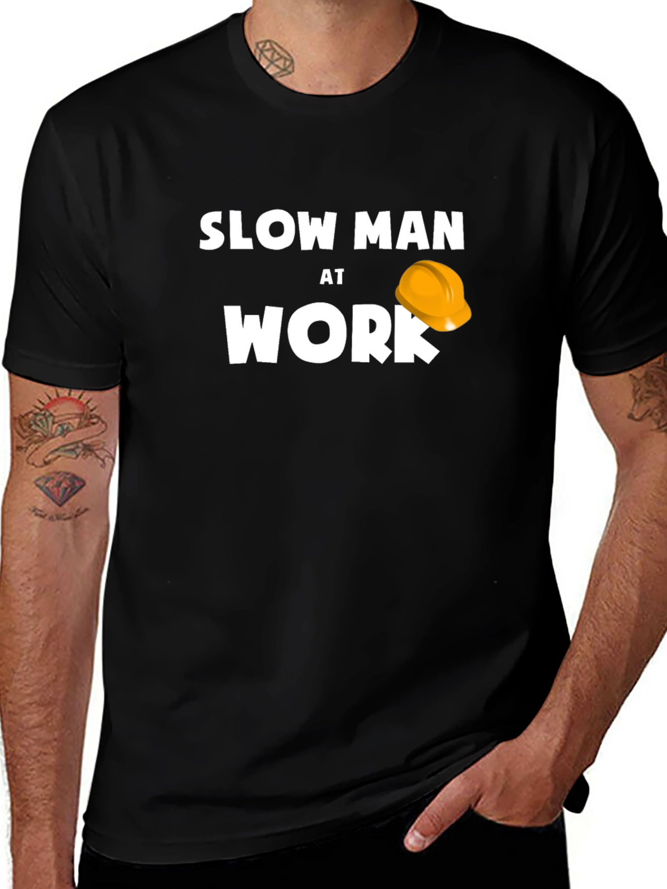 Slow Man At Work Funny T-Shirt