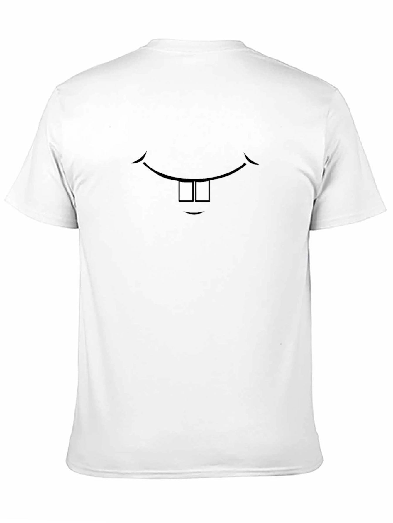Funny Cartoon Teeth Graphic Black T-Shirt