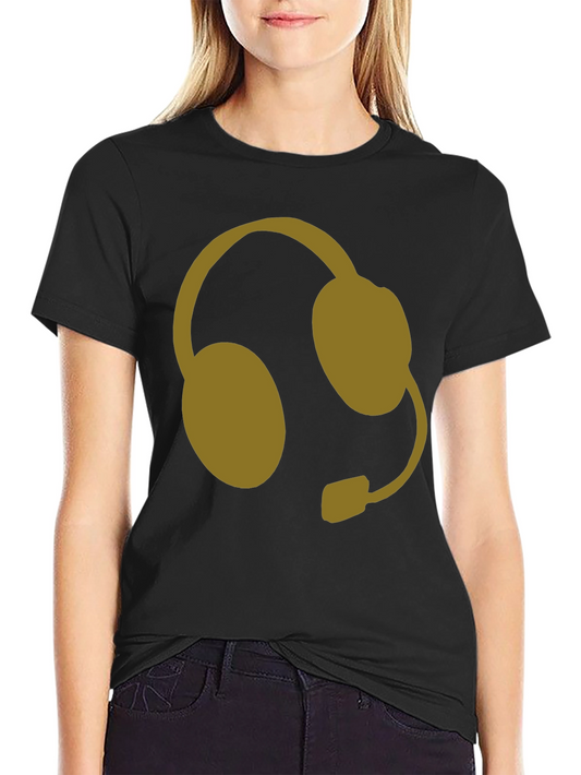 Gamer Headset Graphic T-Shirt - Black