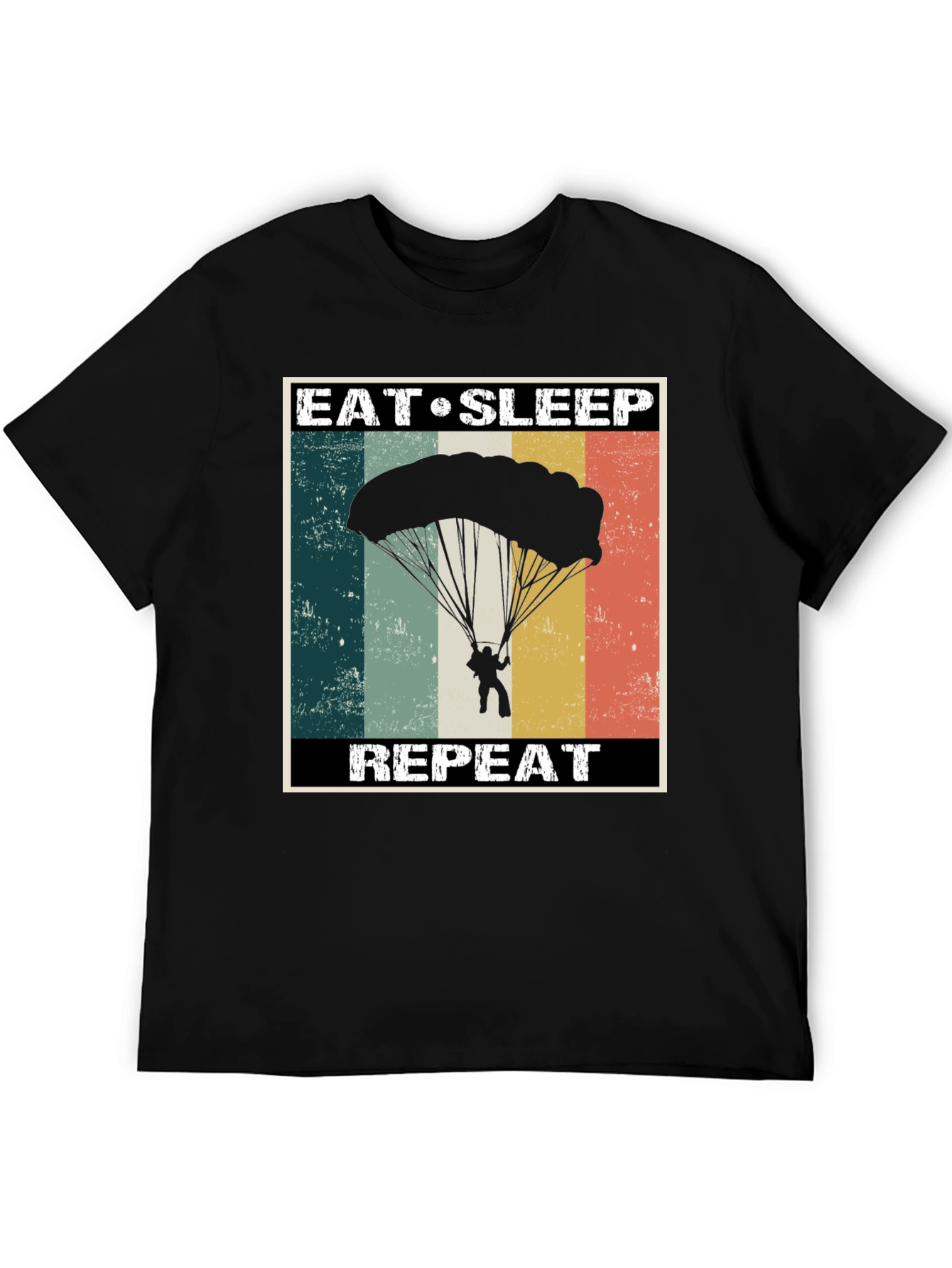 Eat Sleep Parachute Repeat Graphic Tee