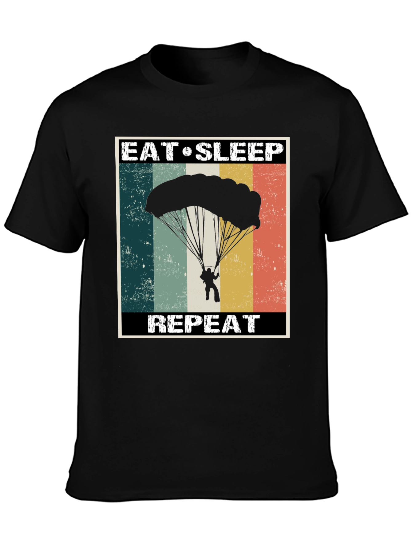 Eat Sleep Parachute Repeat Graphic Tee