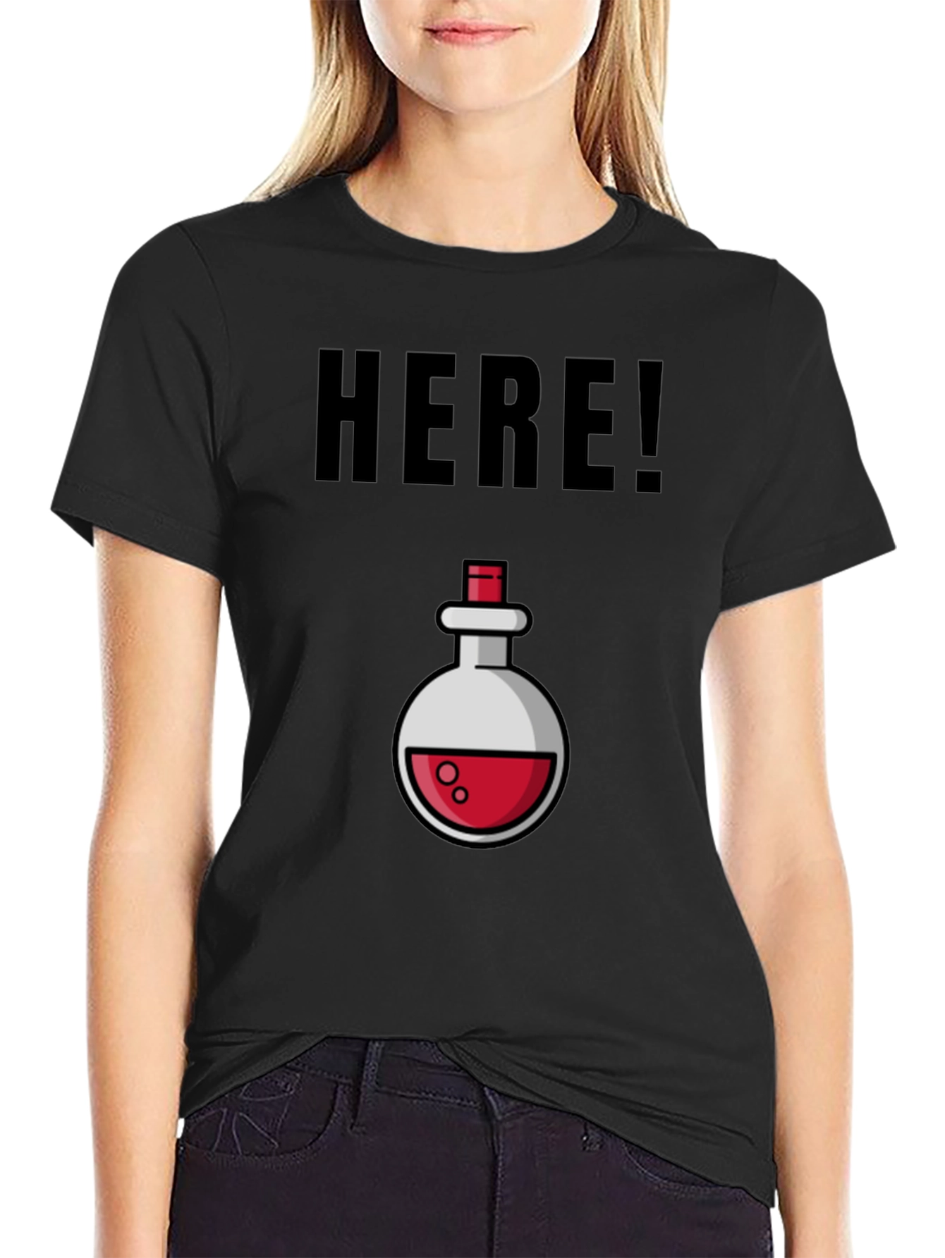 Potion Here! Black Graphic Tee