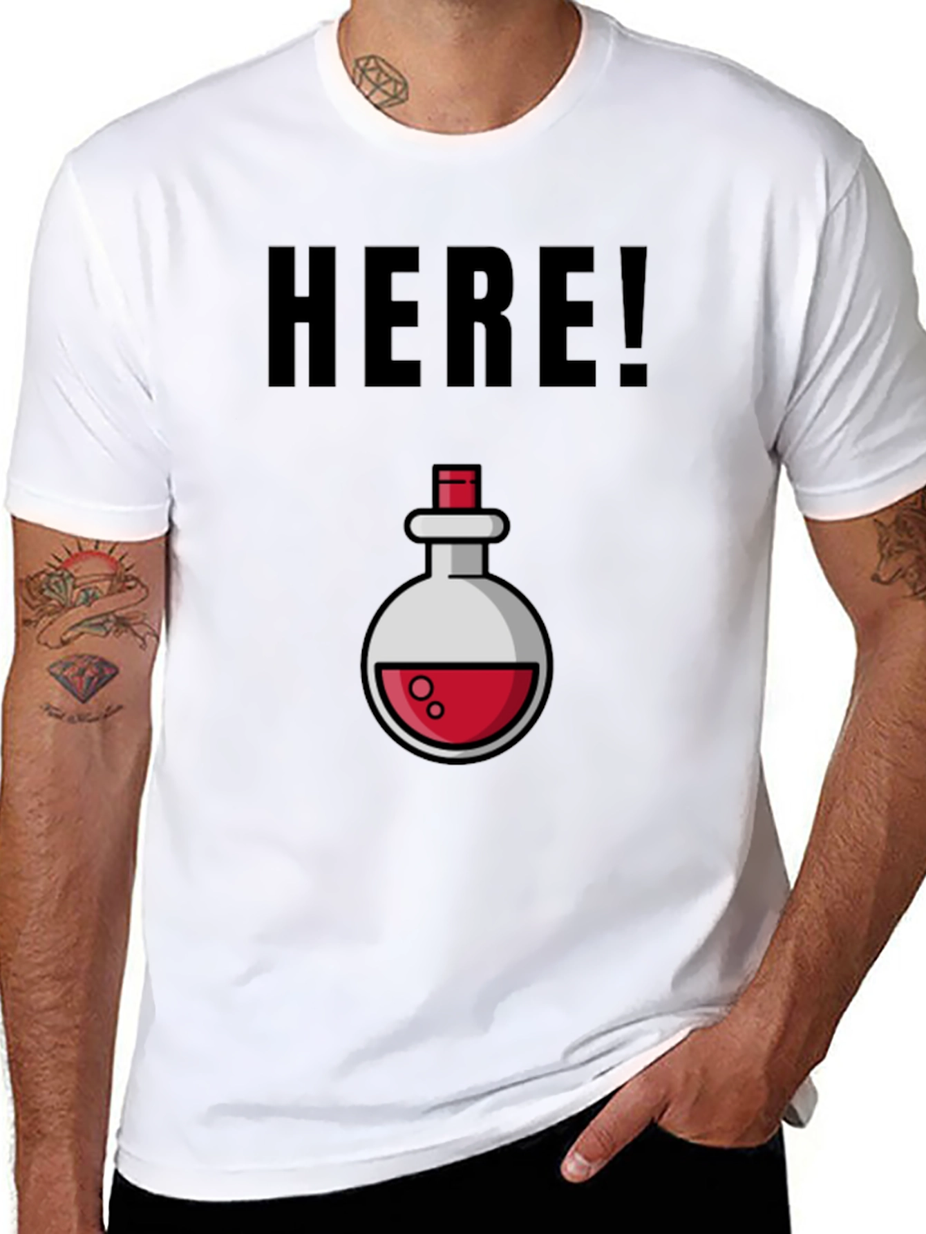 Potion Here! Black Graphic Tee