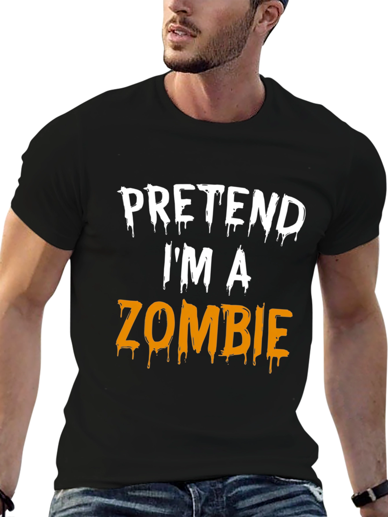 Pretend Im A Zombie Funny Halloween T-Shirt