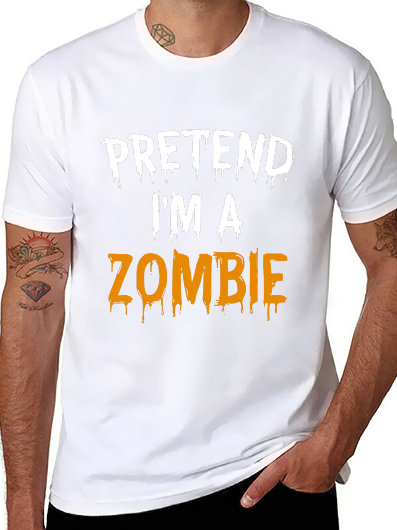 Pretend Im A Zombie Funny Halloween T-Shirt