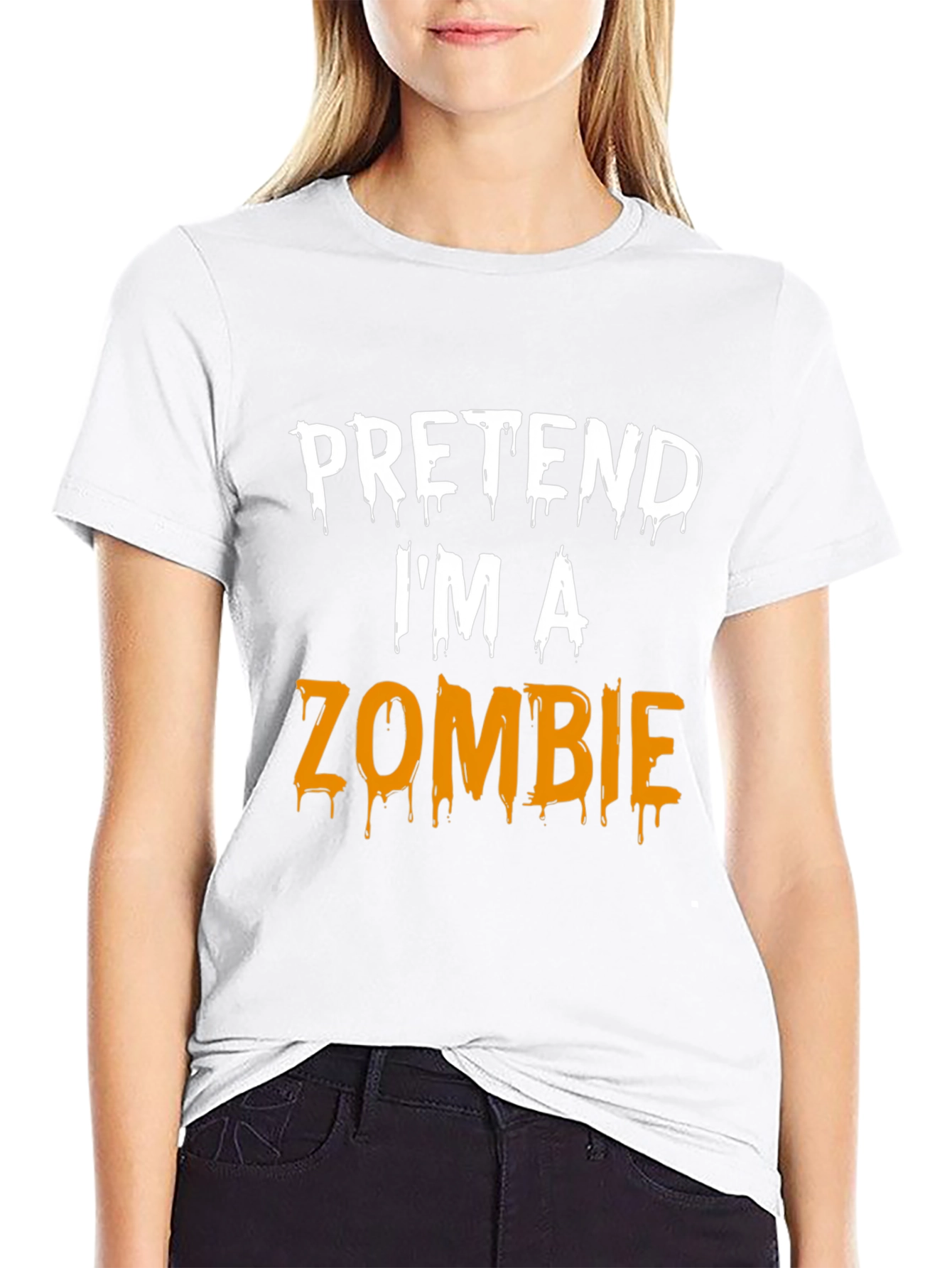 Pretend Im A Zombie Funny Halloween T-Shirt