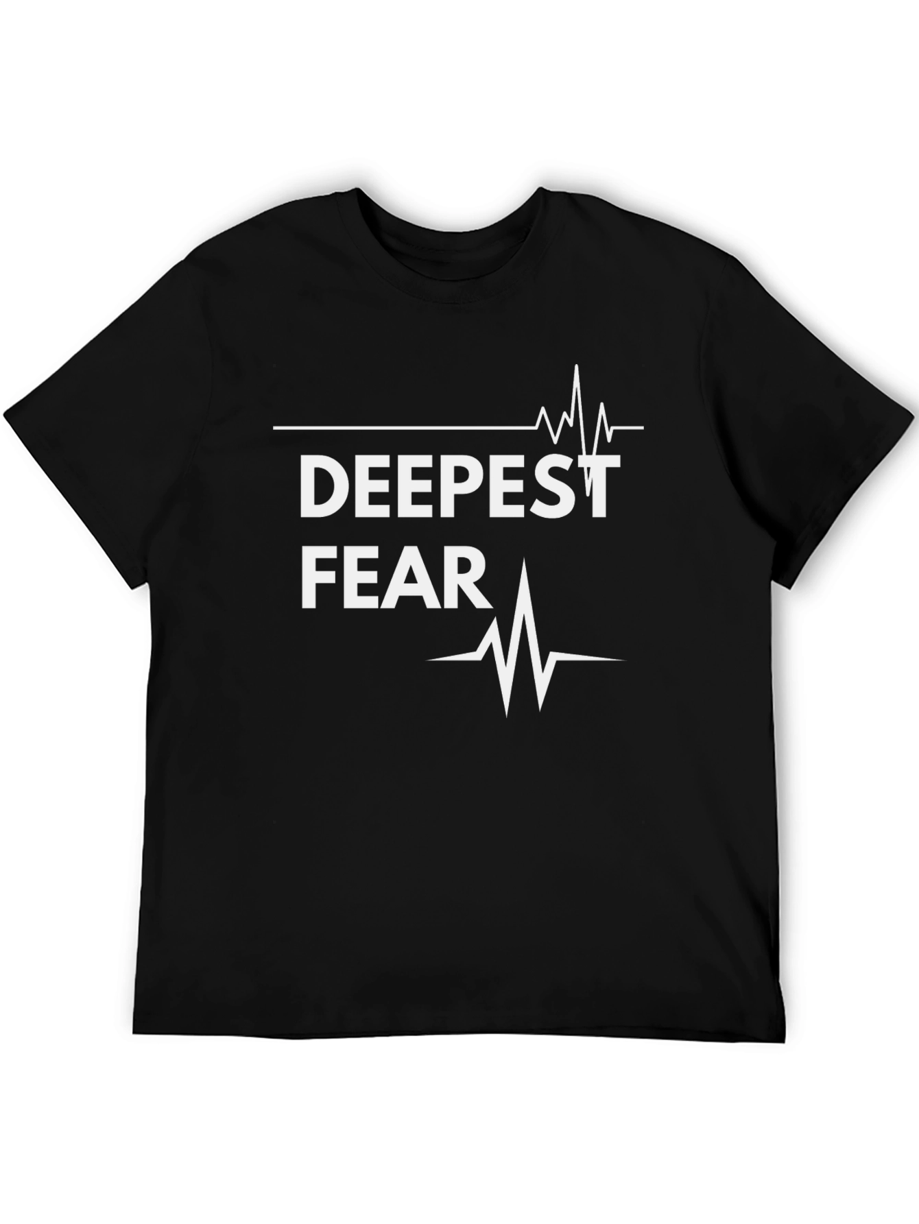 Deepest Fear Heartbeat Graphic T-Shirt - Black