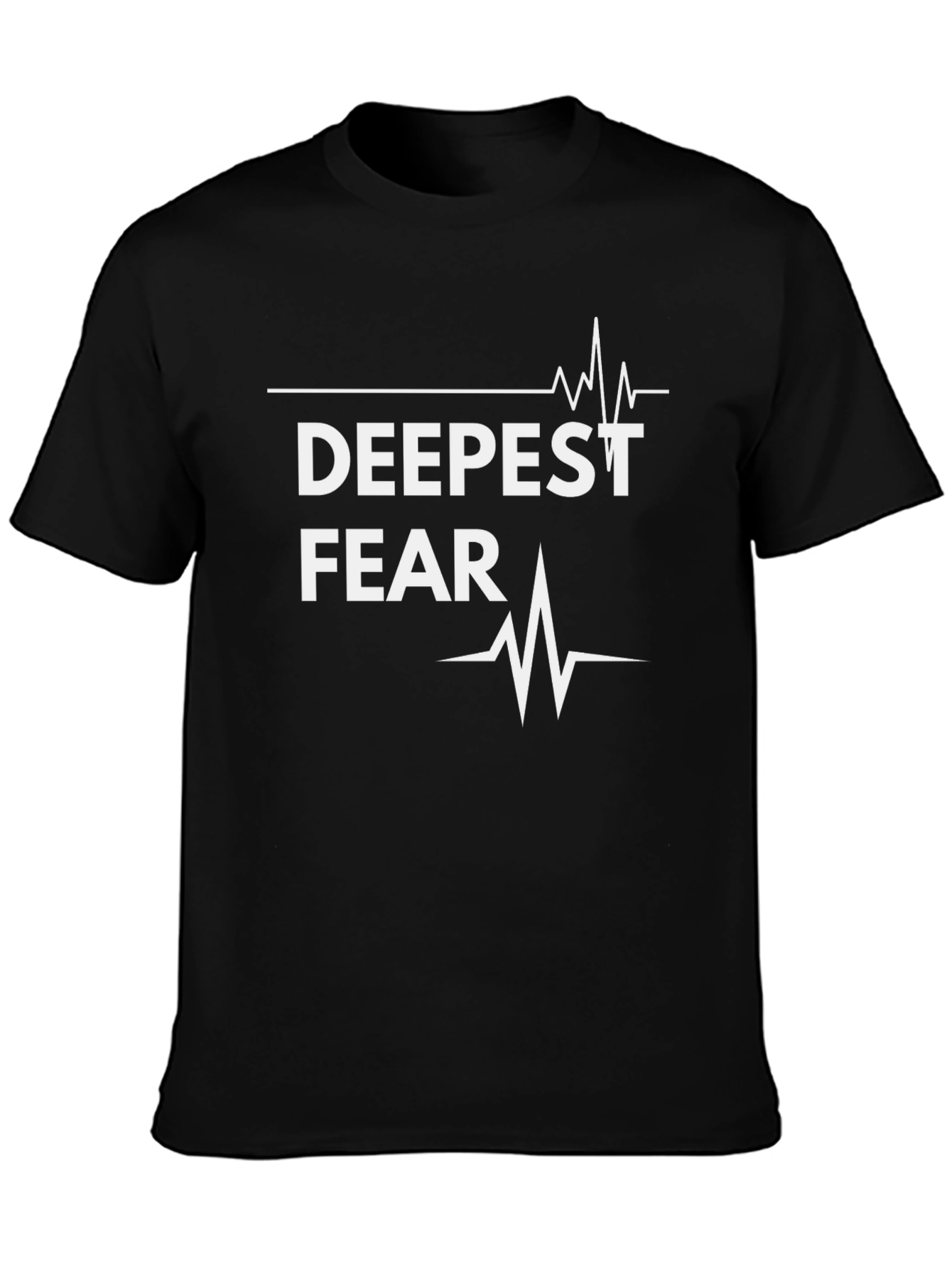 Deepest Fear Heartbeat Graphic T-Shirt - Black