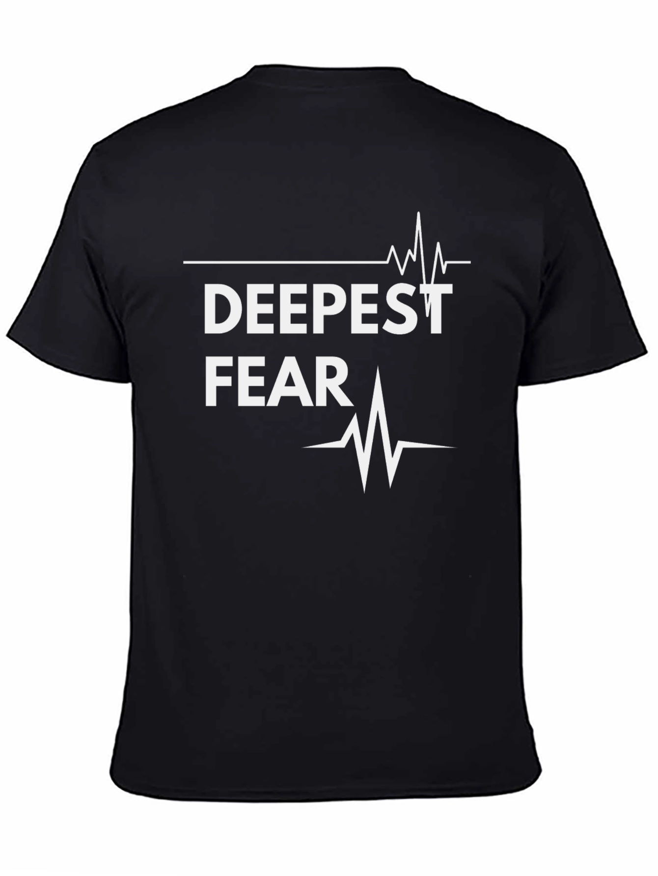 Deepest Fear Heartbeat Graphic T-Shirt - Black