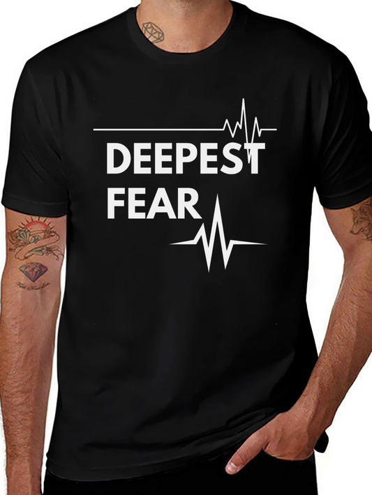 Deepest Fear Heartbeat Graphic T-Shirt - Black