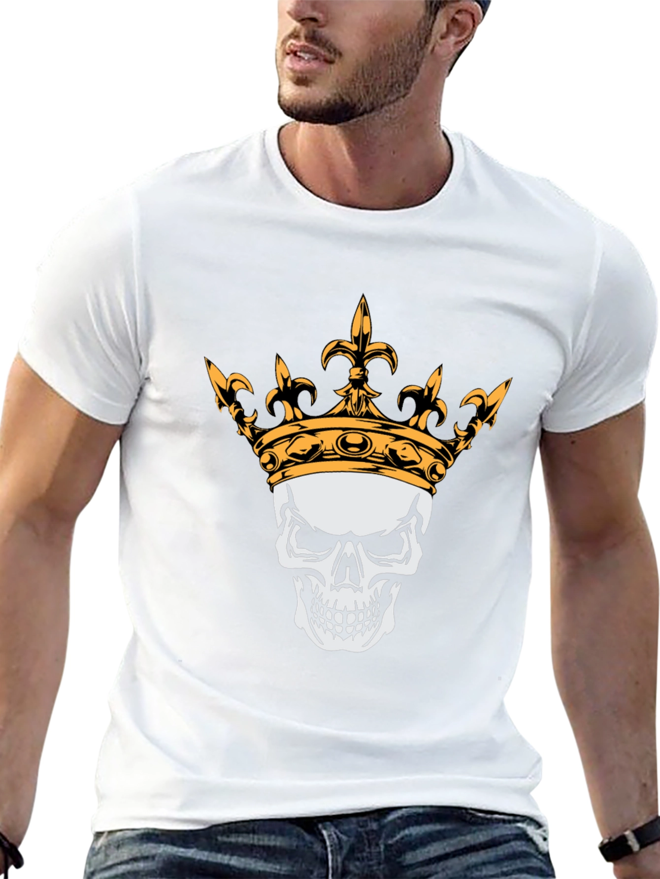 Skull Crown Graphic Tee - Mens Black T-Shirt