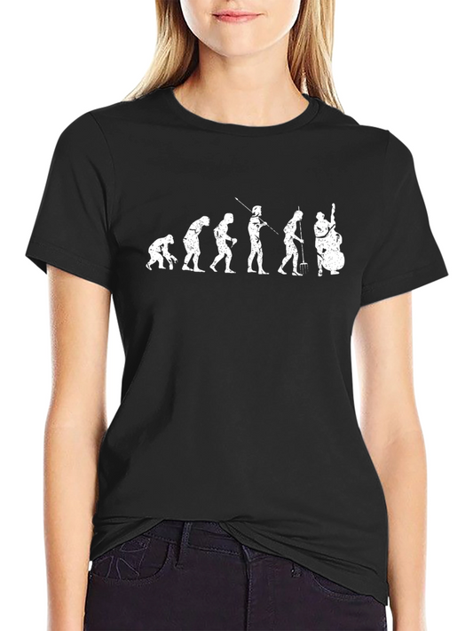 Evolution of Music T-Shirt - Bass Player