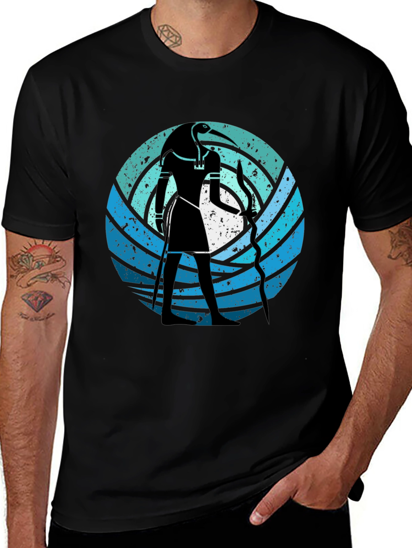 Thoth Graphic Tee - Egyptian God T-Shirt
