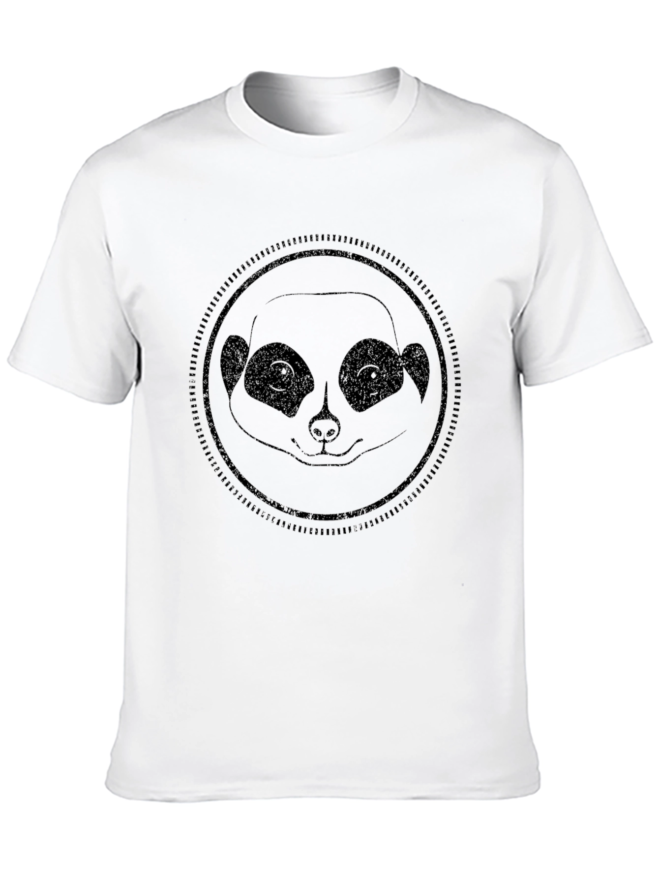 Meerkat Graphic Tee - Classic Crew Neck Black T-Shirt