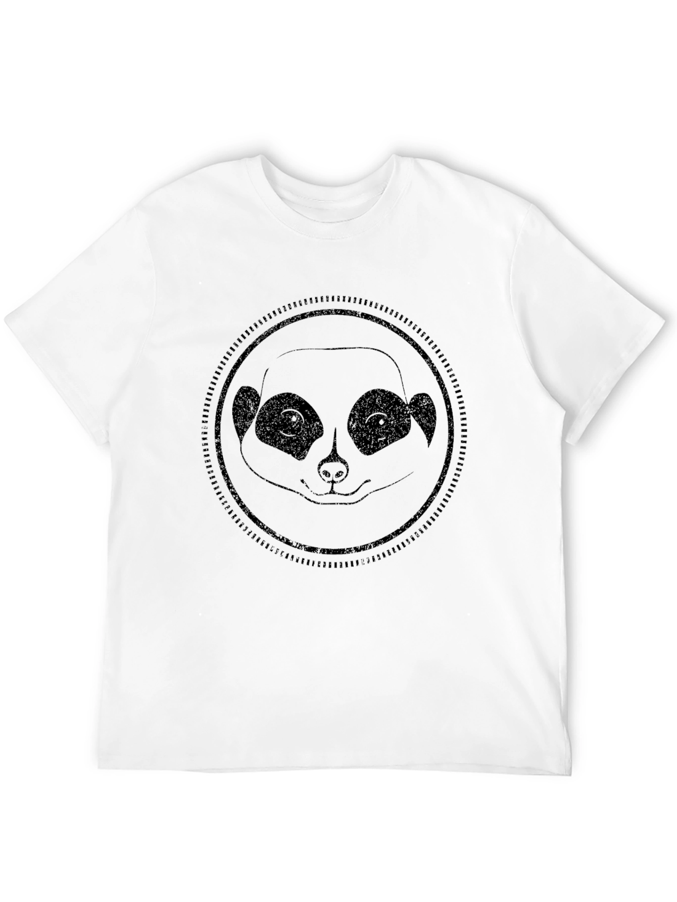 Meerkat Graphic Tee - Classic Crew Neck Black T-Shirt