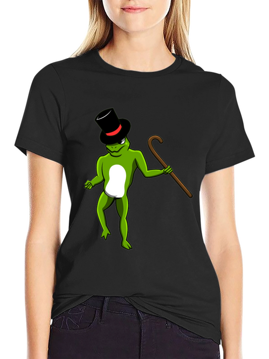 Frog with Cane Graphic Tee - Fun & Stylish