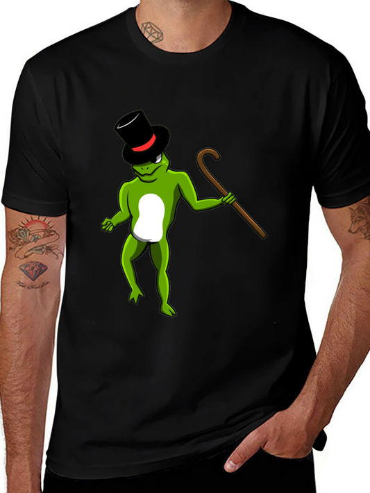 Frog with Cane Graphic Tee - Fun & Stylish