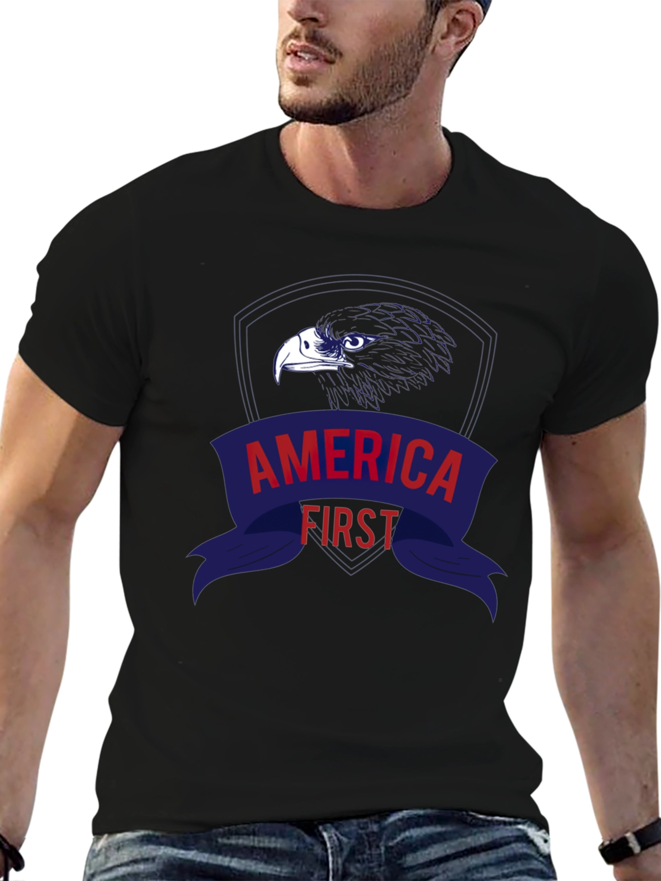 America First Eagle Graphic T-Shirt