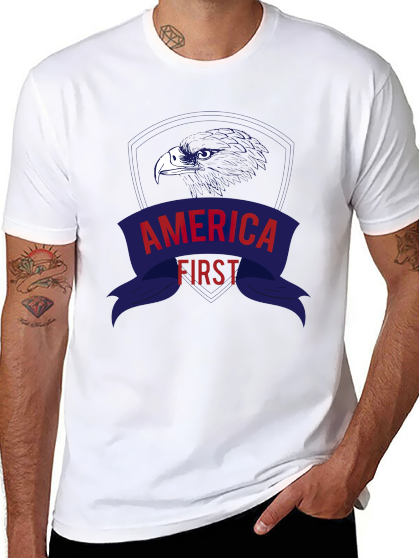 America First Eagle Graphic T-Shirt