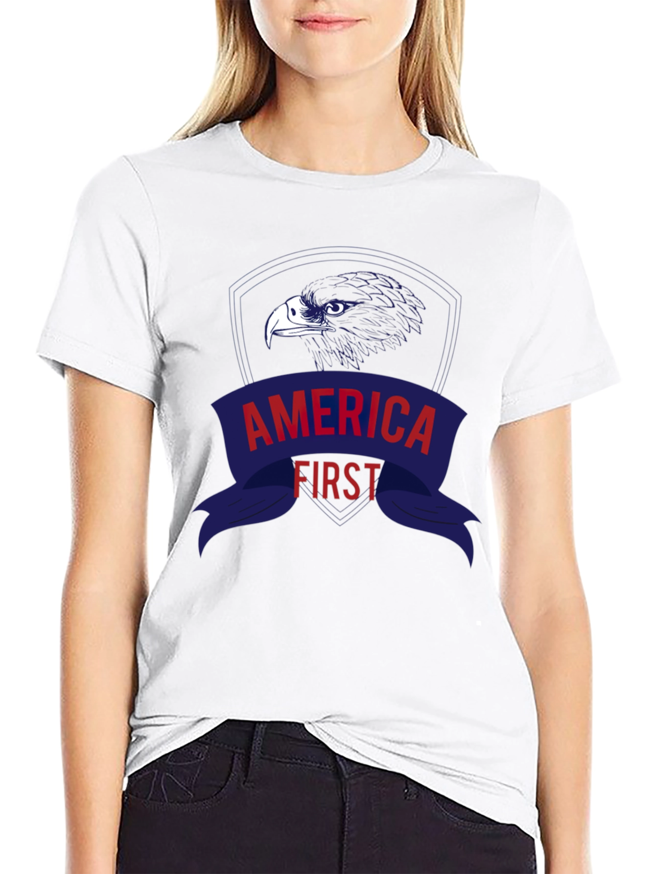 America First Eagle Graphic T-Shirt