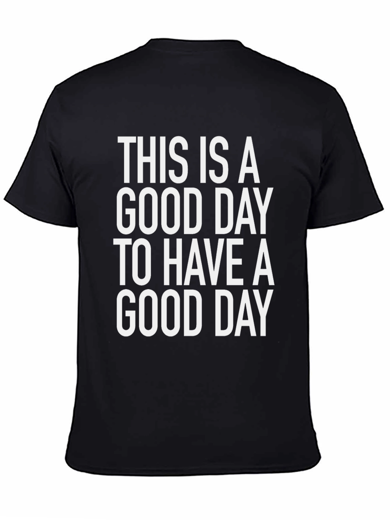 Good Day Graphic Print Black T-Shirt