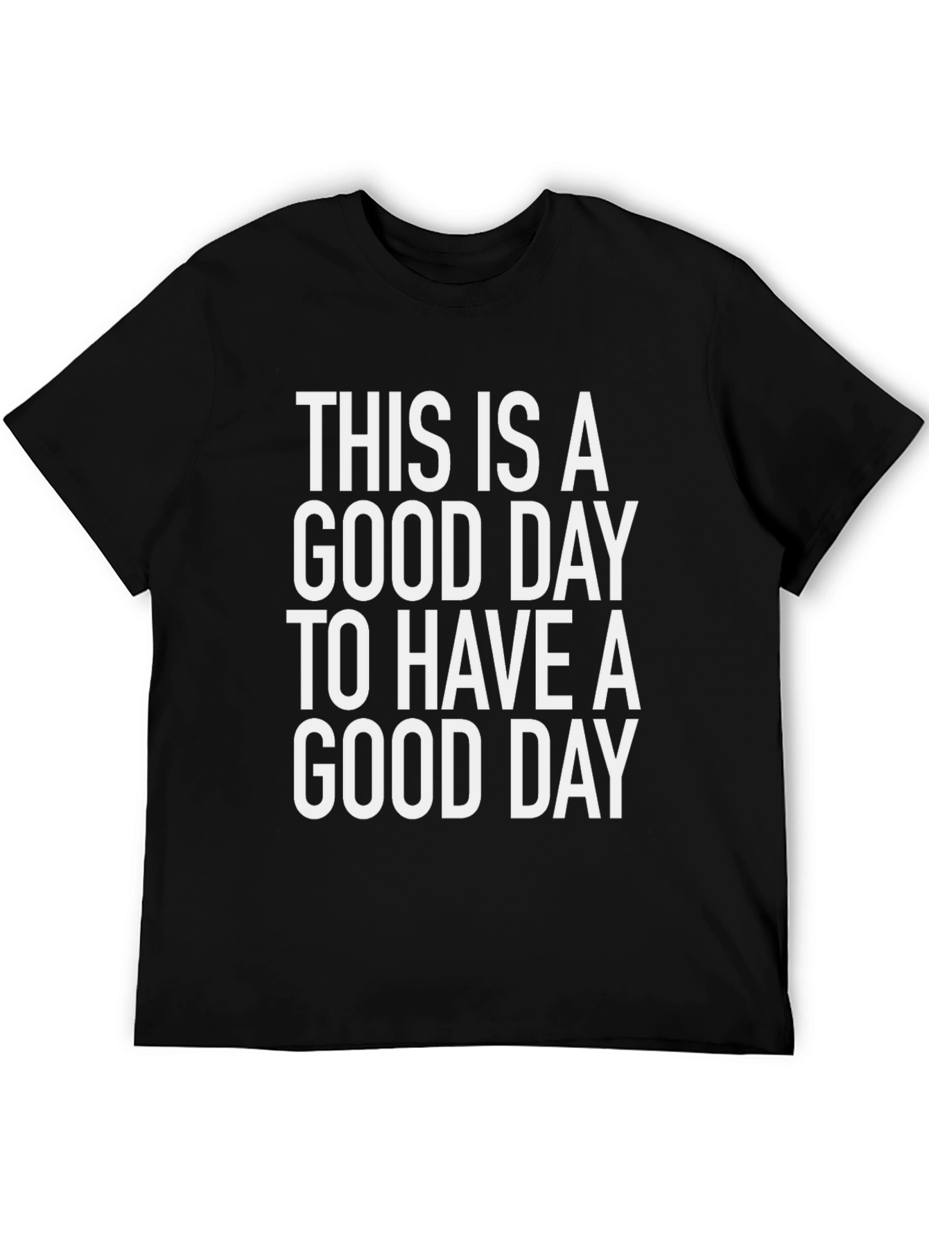 Good Day Graphic Print Black T-Shirt