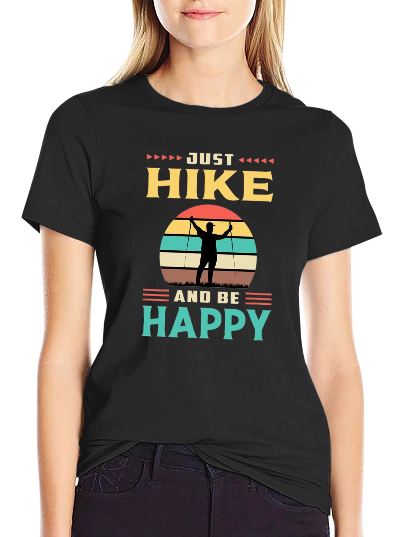Just Hike and Be Happy Graphic Tee
