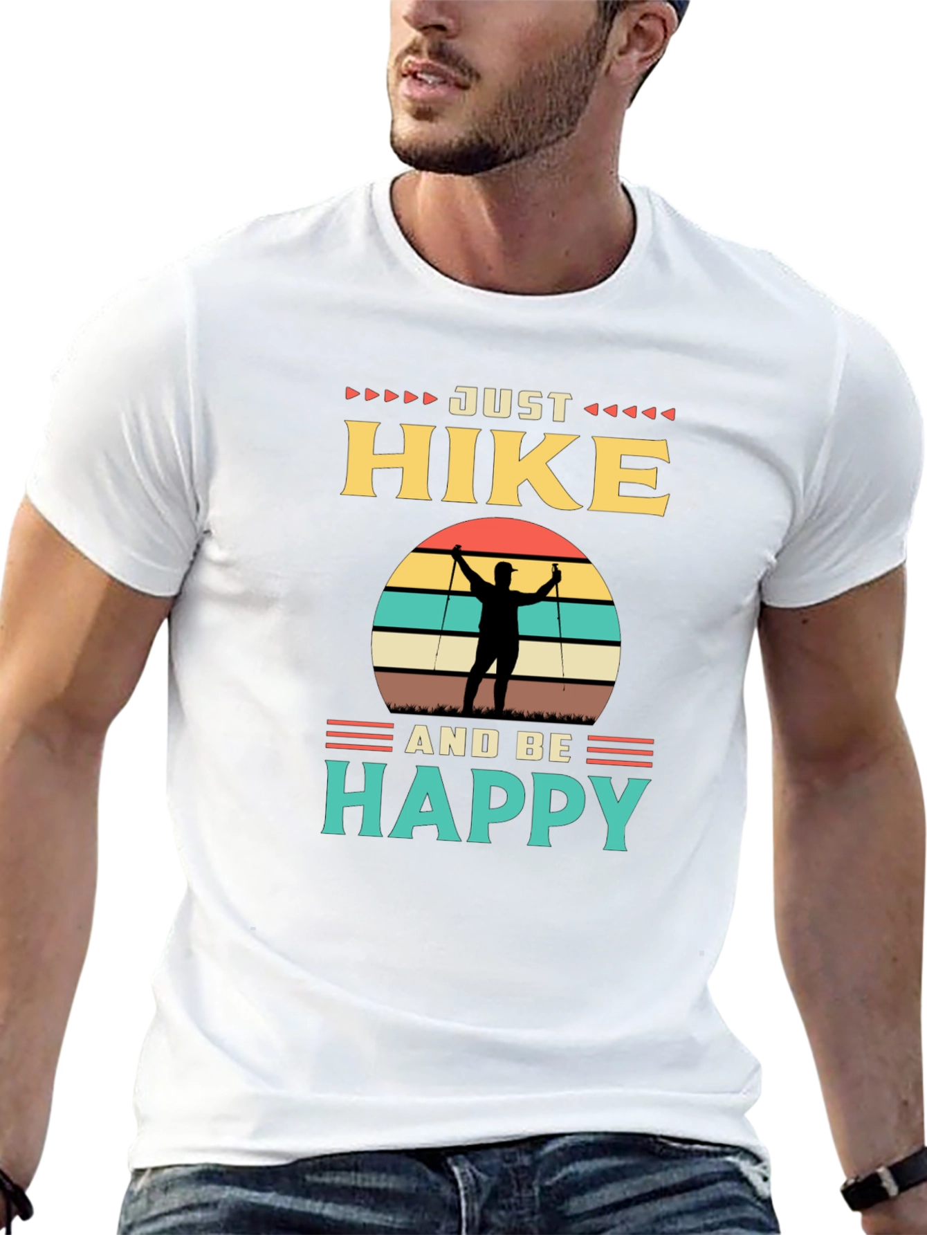 Just Hike and Be Happy Graphic Tee
