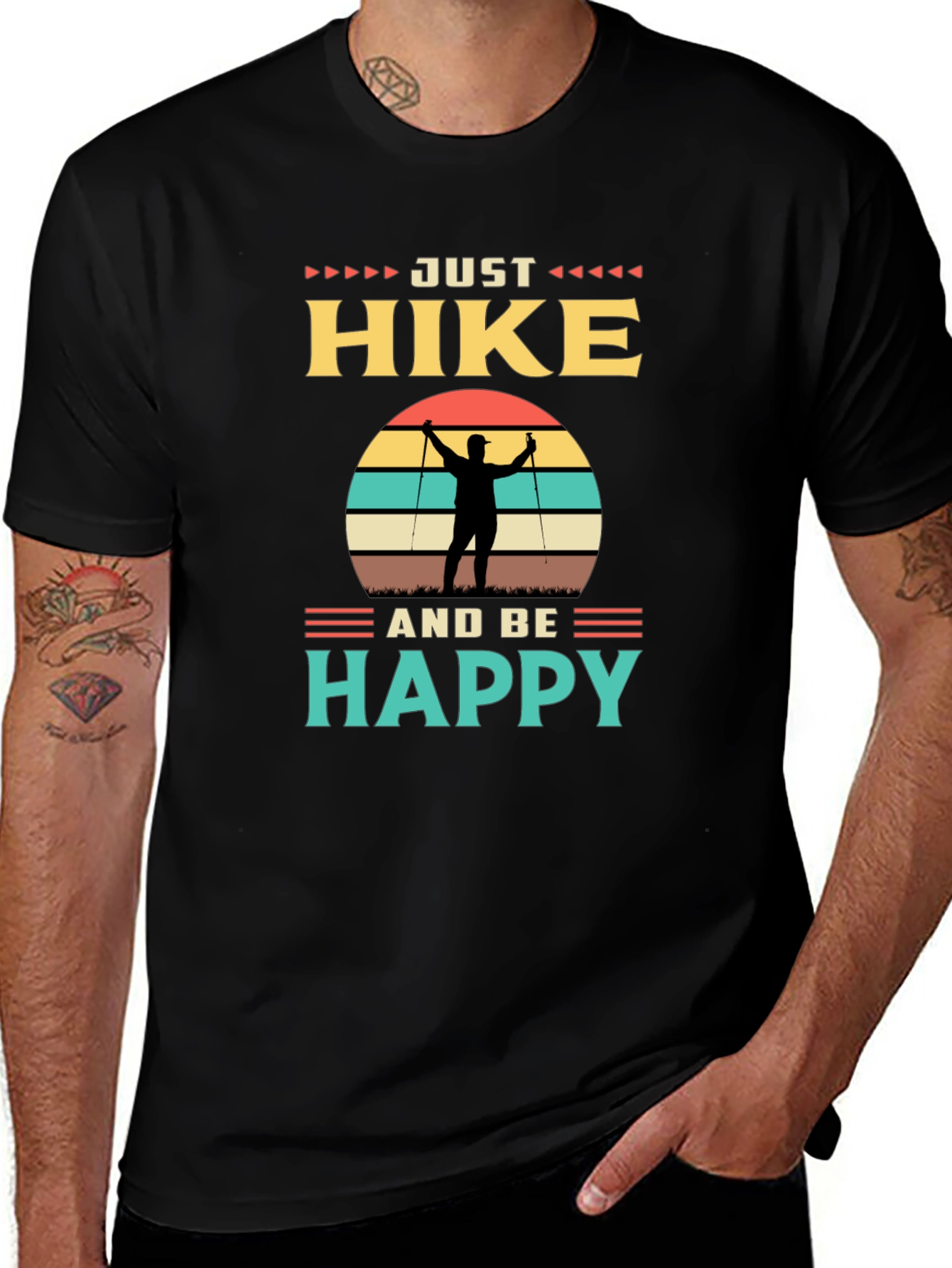 Just Hike and Be Happy Graphic Tee