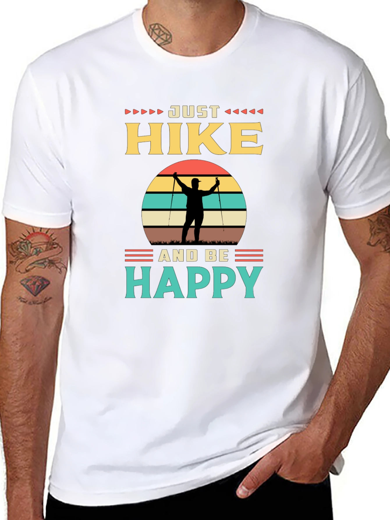 Just Hike and Be Happy Graphic Tee