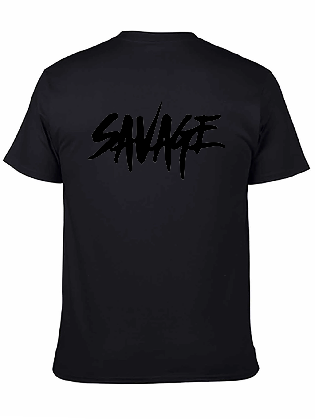 Savage Graphic Tee - Black Crew Neck T-Shirt